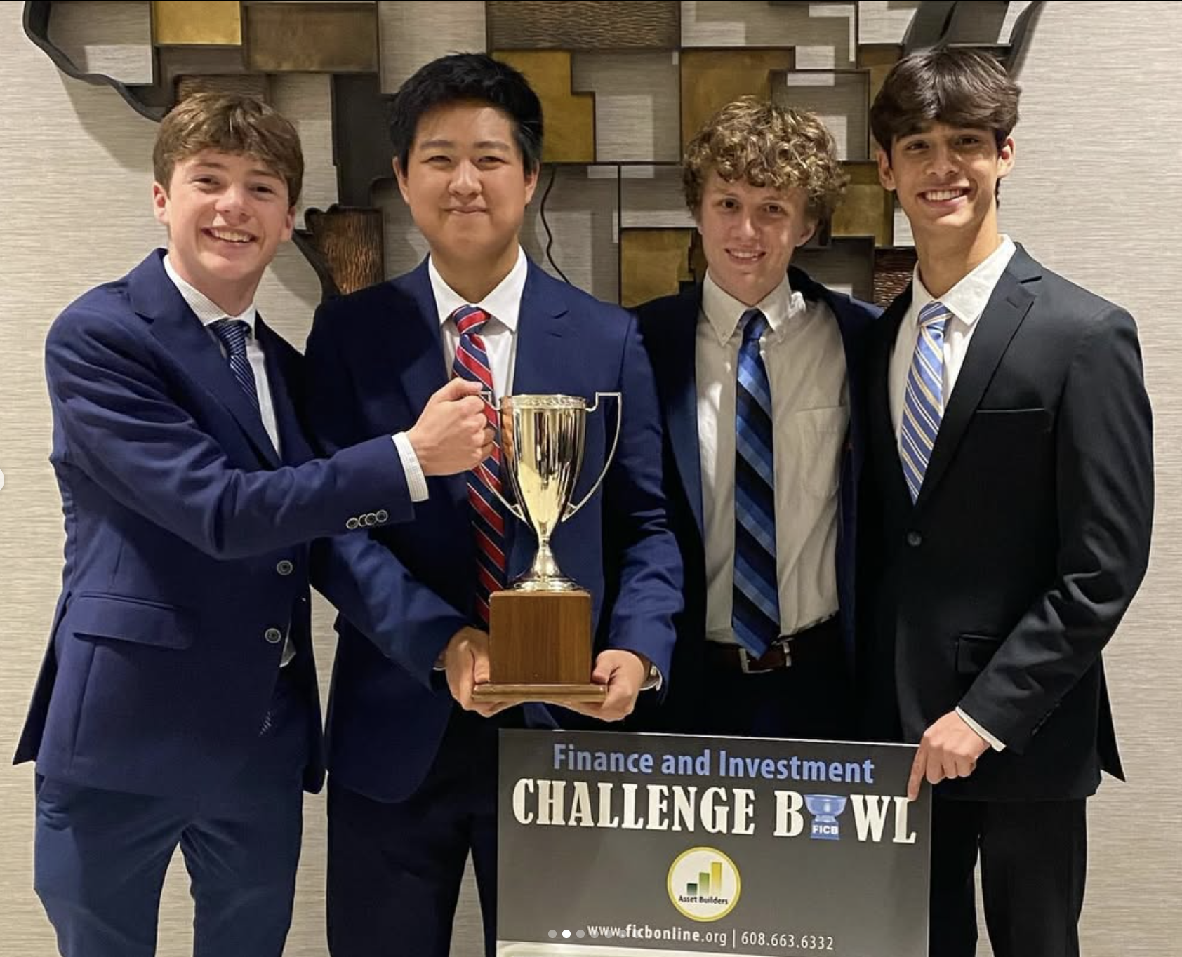 Students celebrating FICB victory